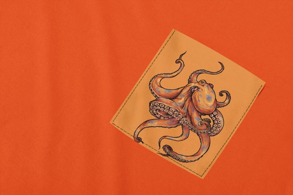 Koszulka z kieszonką OŚMIORNICA OCTOPUS