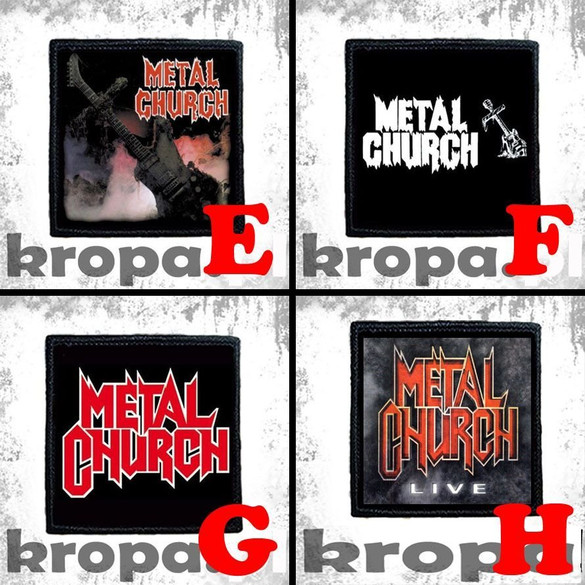 Naszywka METAL CHURCH 8 X 8 cm Dużo Wzorów!
