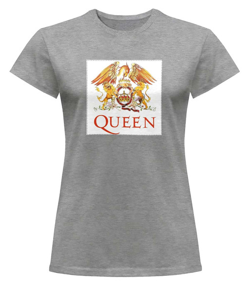 Bluzka damska z naszywką Queen logo white