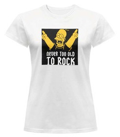 Bluzka damska z naszywką Never too old to rock