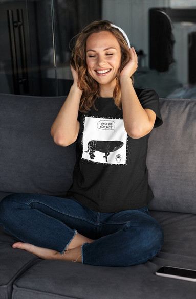 Bluzka damska z naszywką What did you say?