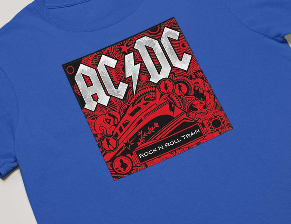 Koszulka z naszywką AC/DC...Train...