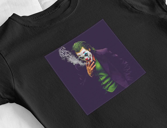 Bluzka damska z naszywką Joker Smoking