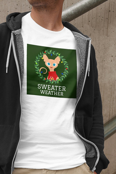 Koszulka z naszywką Sweater weather