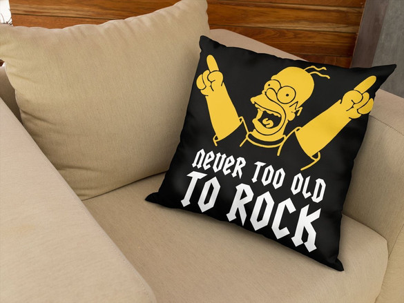 Poduszka Never too old to rock