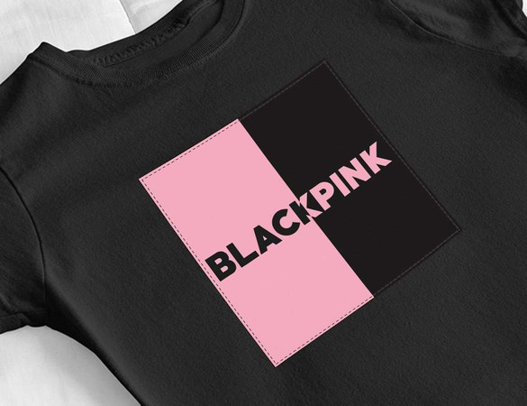 Bluzka damska z naszywką BLACKPINK logo