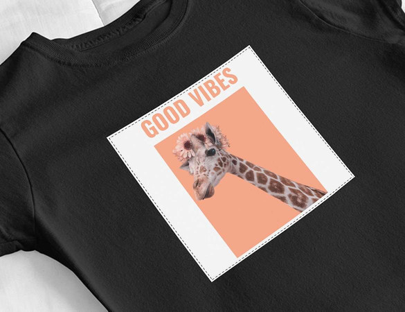 Bluzka damska z naszywką Good vibes