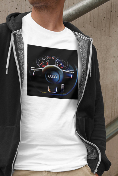 Koszulka z naszywką Audi 01