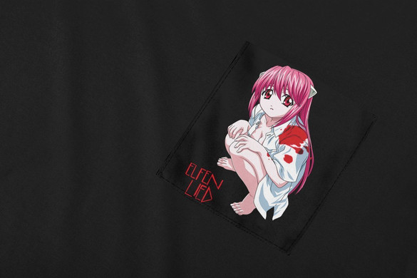 Koszulka z kieszonką Elfen Lied