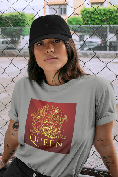 Koszulka z naszywką Queen logo red