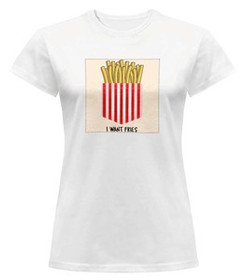 Bluzka damska z naszywką I want fries
