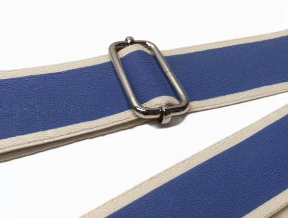 Pasek do torby jeansowy z jasnobeżowymi brzegami 38 mm