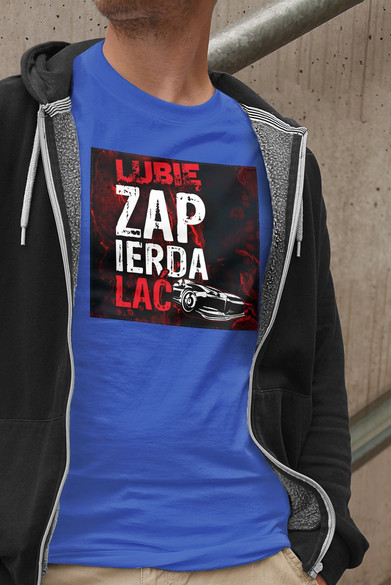 Koszulka z naszywką Lubię zapierd..lać 04