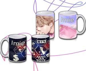 Kubek BTS k-pop WZORY z Polski imię gratis