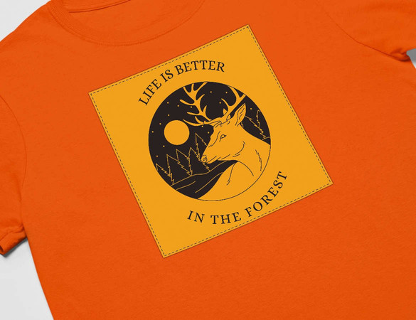 Koszulka z naszywką Life is better...