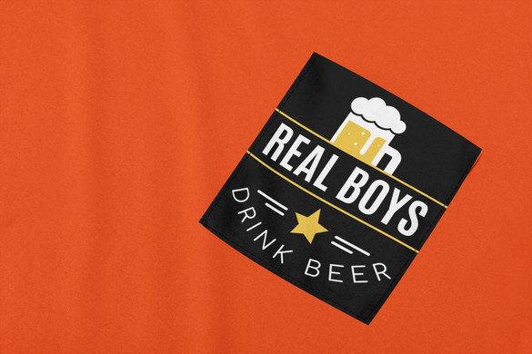 Koszulka z kieszonką REAL BOYS DRINK BEER