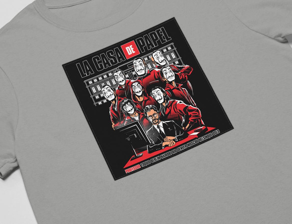 Koszulka z naszywką Dom z papieru 02