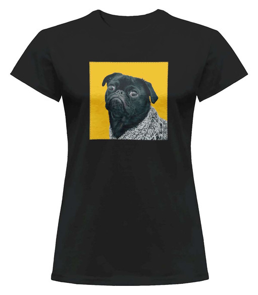 Bluzka damska z naszywką Pug