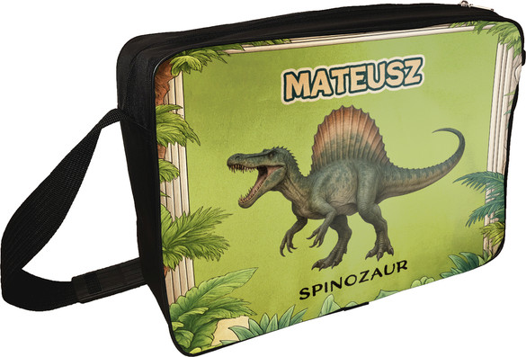 Torba na ramię Dinozaury Spinozaur z nadrukiem imienia