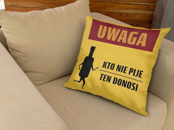 Poduszka PRL- kto nie pije...