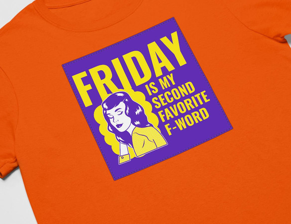 Koszulka z naszywką Friday – woman