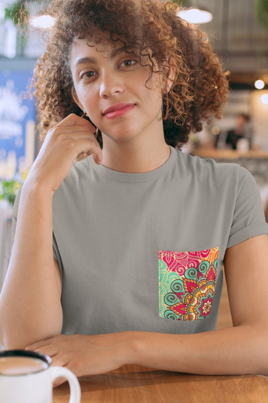 Koszulka z kieszonką WZORY MANDALA