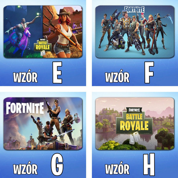 Podkładka pod mysz FORTNITE 60x40cm wzory + imię