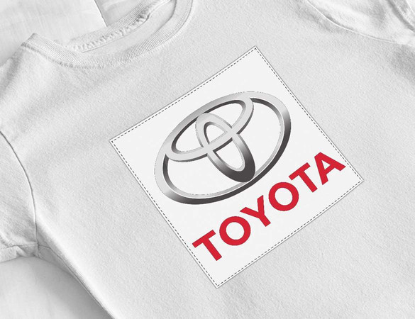Bluzka damska z naszywką Toyota logo white