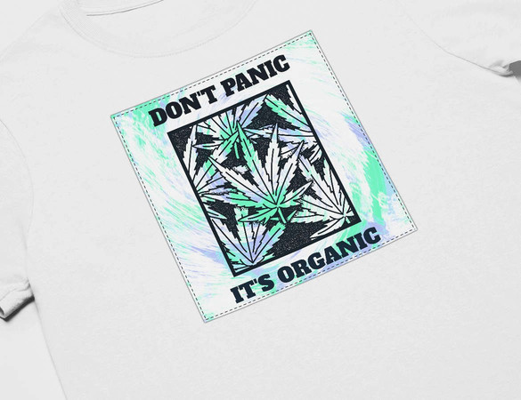 Koszulka z naszywką  Don't panic