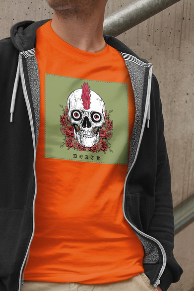 Koszulka z naszywką Skull : Death