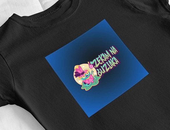 Bluzka damska z naszywką Czekam na buziaka