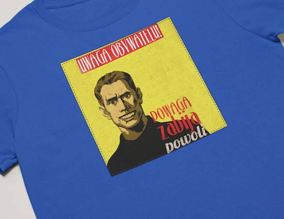 Koszulka z naszywką PRL- powaga zabija