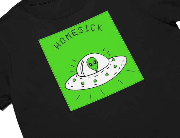 Koszulka z naszywką Homesick