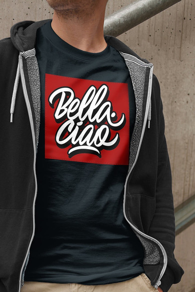 Koszulka z naszywką Dom z papieru b-ciao