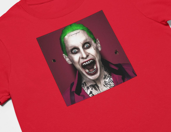 Koszulka z naszywką Joker Jared Leto Scream