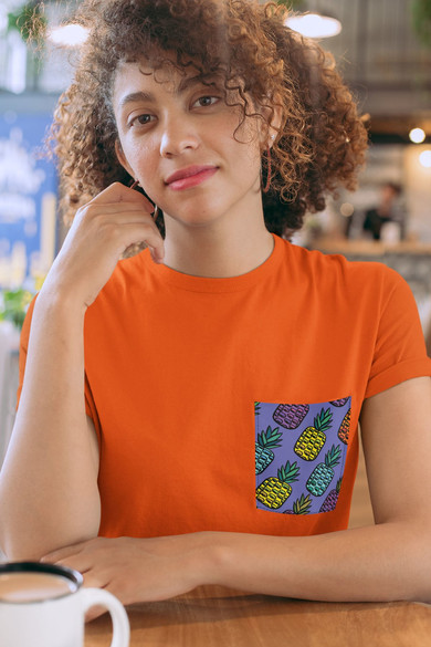 Koszulka z kieszonką ANANASY 5