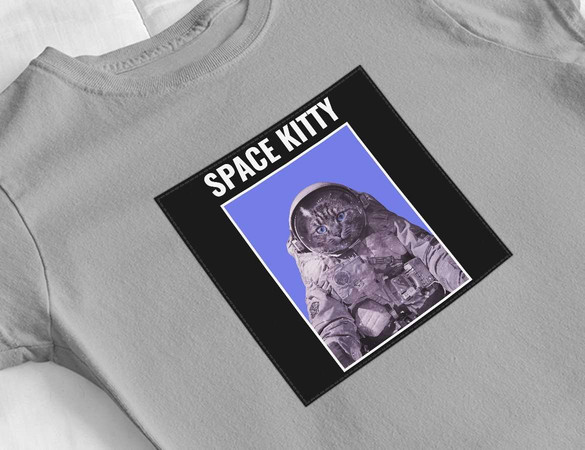 Bluzka damska z naszywką Space kitty