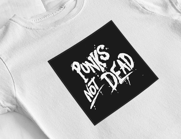 Bluzka damska z naszywką Punk's Not Dead