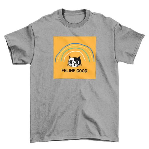 Koszulka z naszywką Feline good