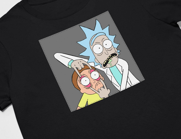 Koszulka z naszywką Rick and Morty 01