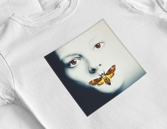 Bluzka damska z naszywką Milczenie owiec plakat