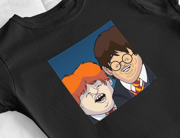 Bluzka damska z naszywką Harry Potter parody