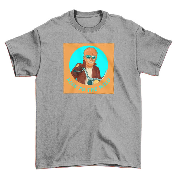 Koszulka z naszywką Ride to the wild