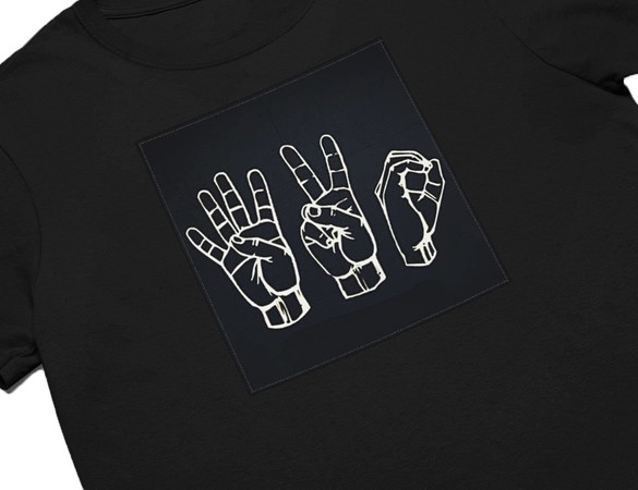 Koszulka z naszywką 420 HANDS