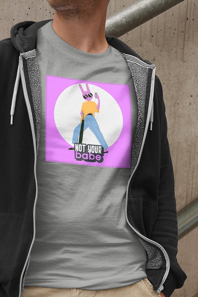 Koszulka z naszywką Not your baby