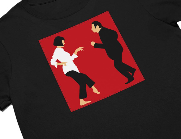 Koszulka XXL z naszywką Pulp Fiction Dance