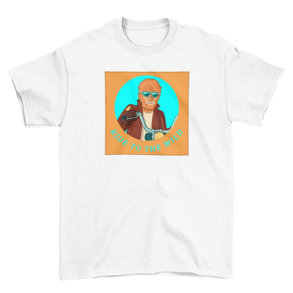 Koszulka z naszywką Ride to the wild