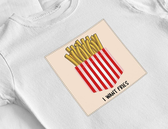 Bluzka damska z naszywką I want fries