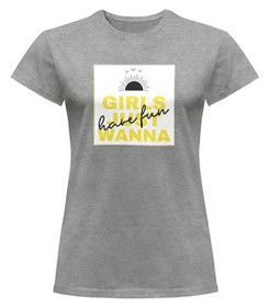 Bluzka damska z naszywką Girls just wanna …