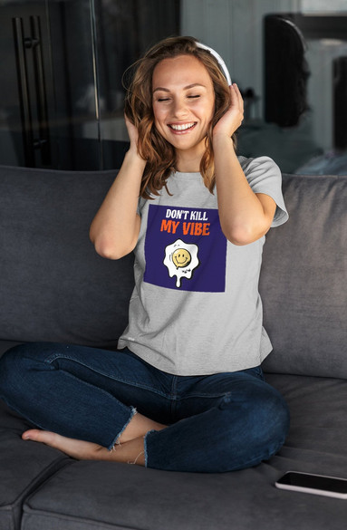 Bluzka damska z naszywką Don't Kill My Vibe